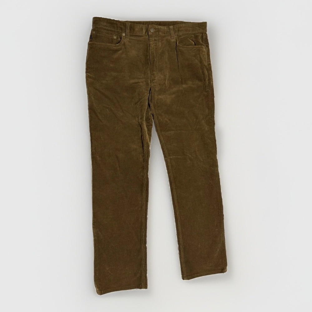 Polo Ralph Lauren Stretch Straight Fit Corduroy Pants Mens 36x32 brown